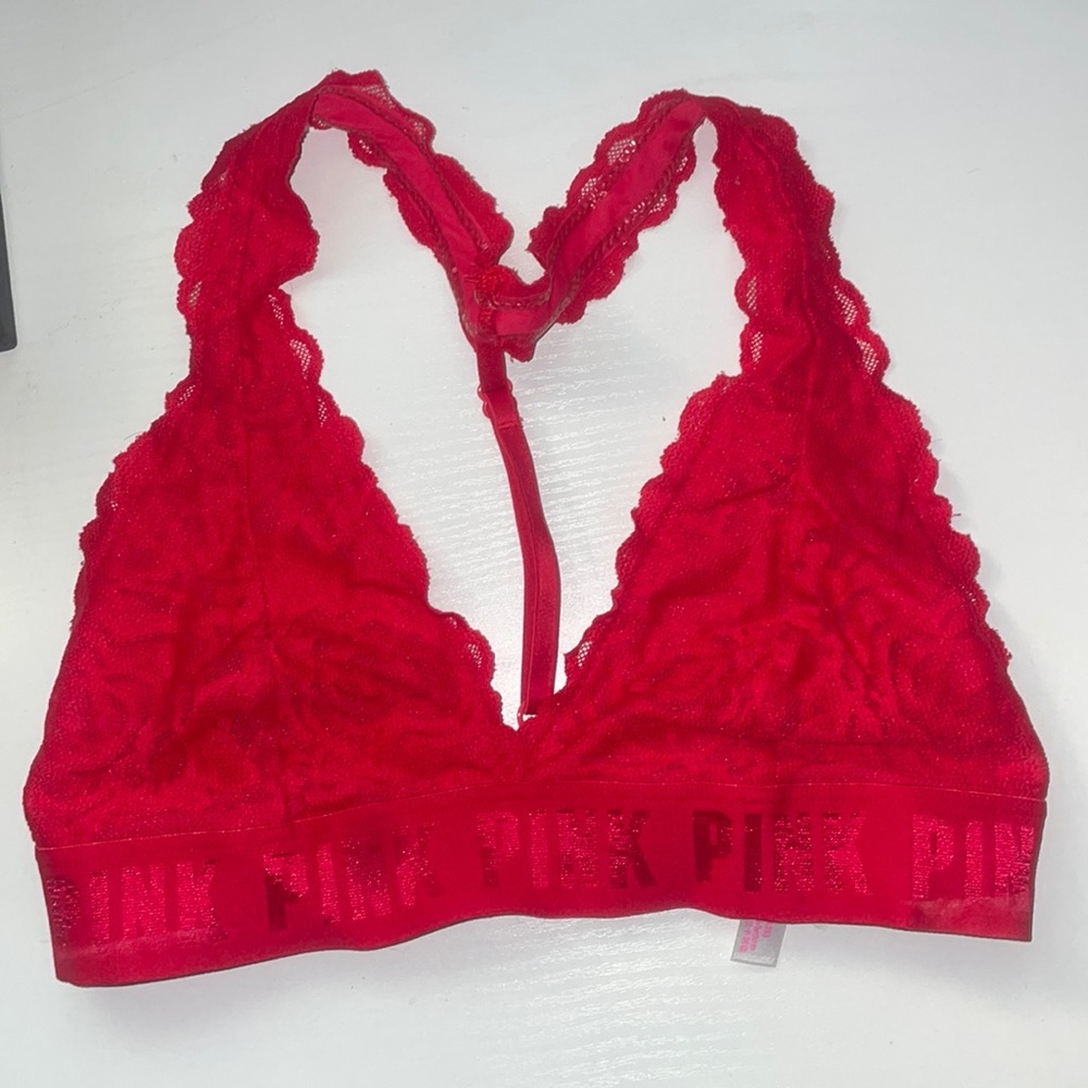 PINK red bralette